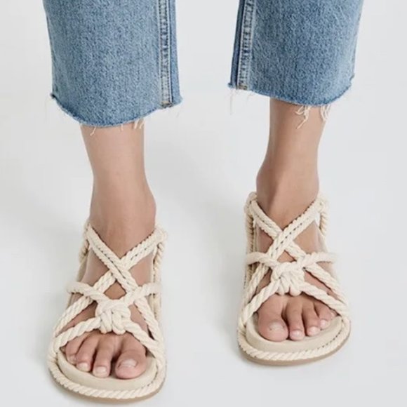 NEW Ulla Johnson Suri Rope Sandals Size 7 Suede Leather with Box MSRP $425 USD - Picture 1 of 9